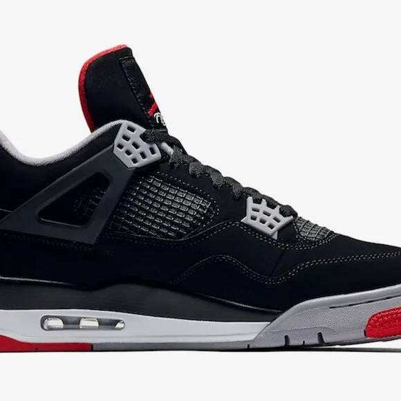 Nike Air Jordan 4 Retro OG Bred 2019 308497-060 Black Red Men Size 11 NEW DS